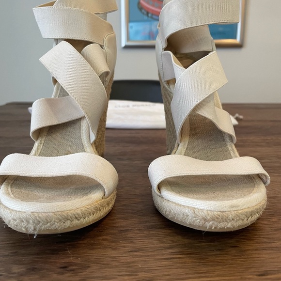 Club Monaco Wedge Sandal Sz 40 - Picture 8 of 11